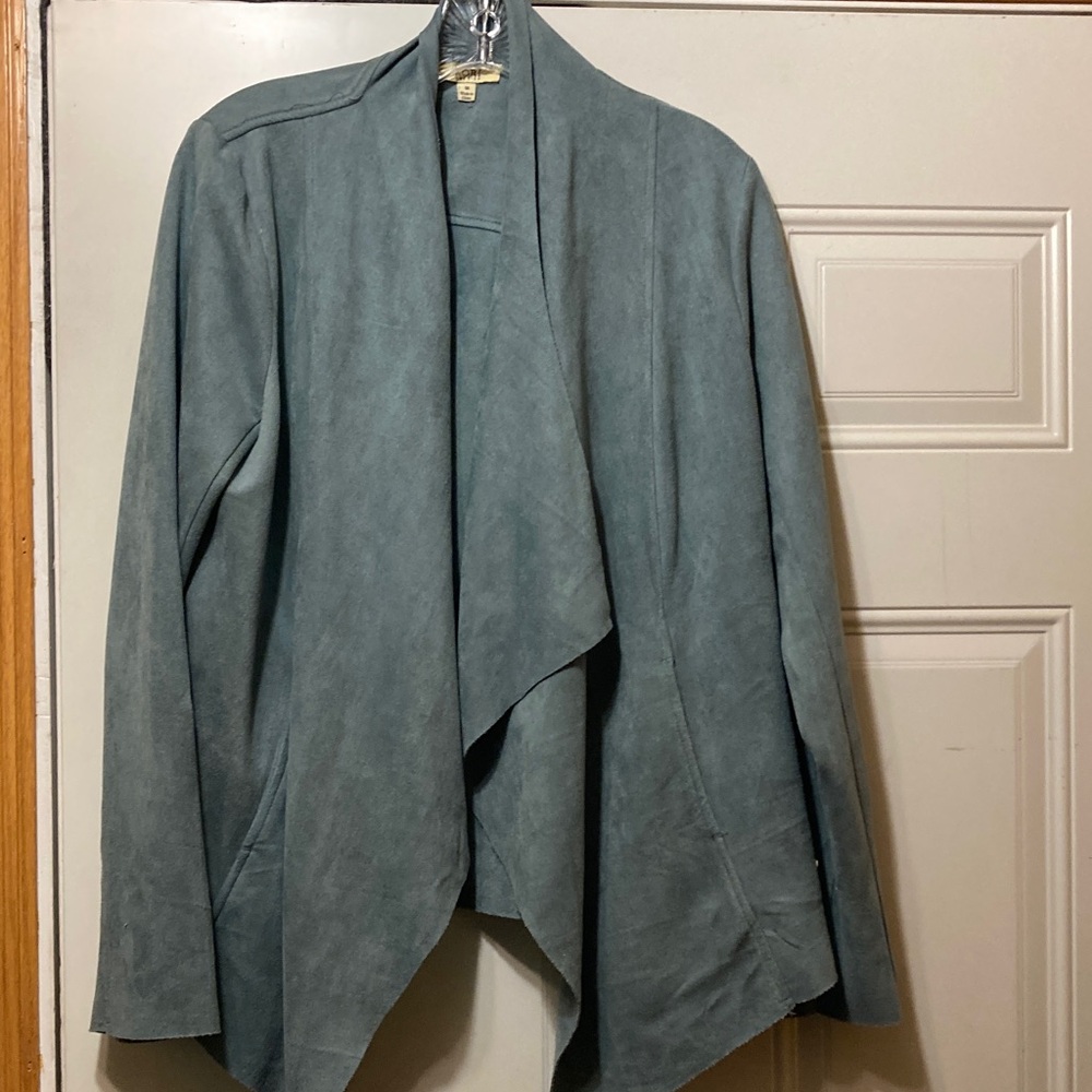 Light Teal Drape Jacket - Women‎ M